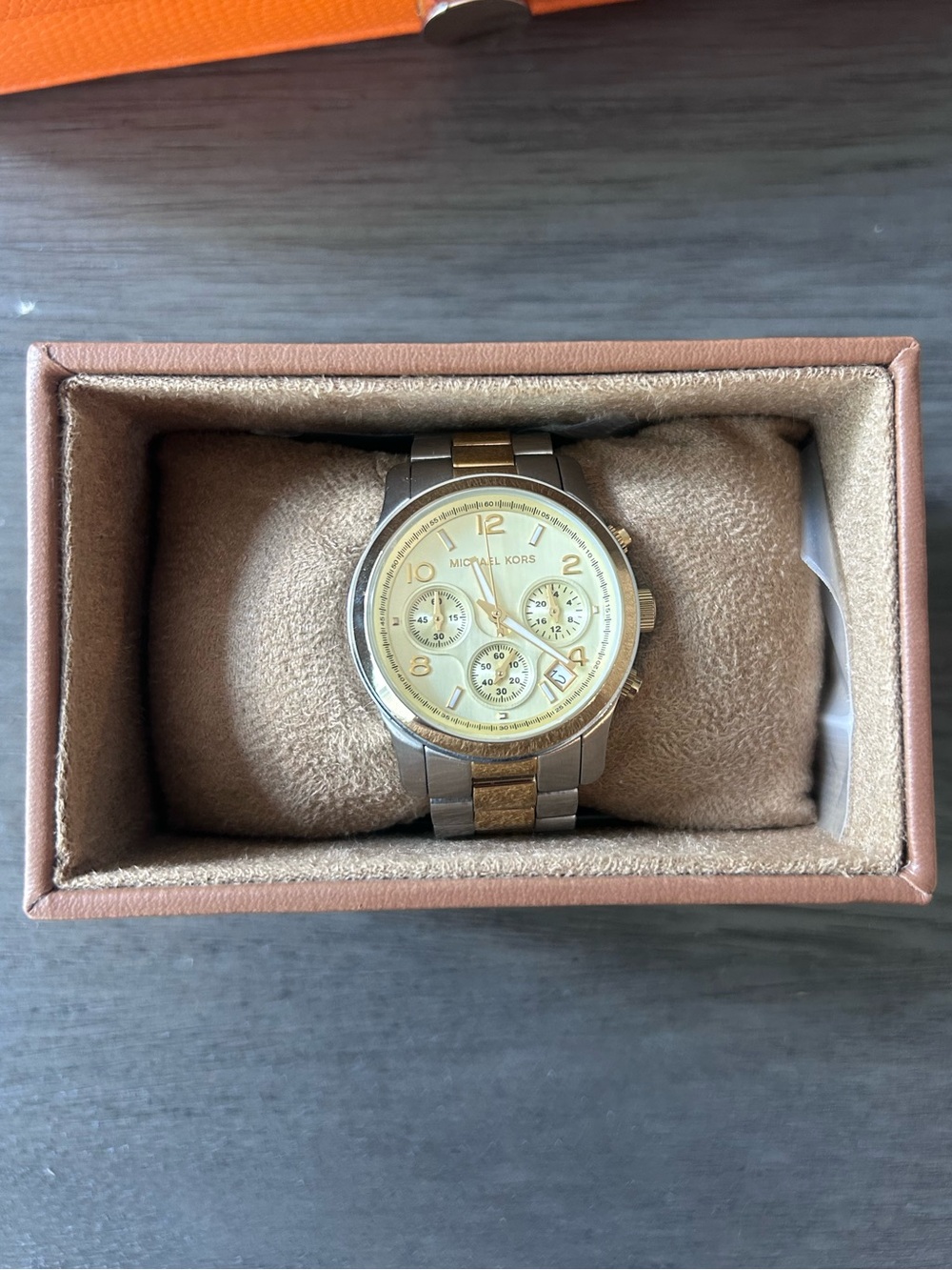 Michael Kors Runway Two-Tone Chronograph Watch Gold Silver